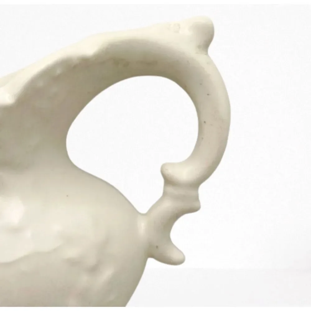 Vintage White Ceramic Pitcher Bowl Pocket Wall Planter